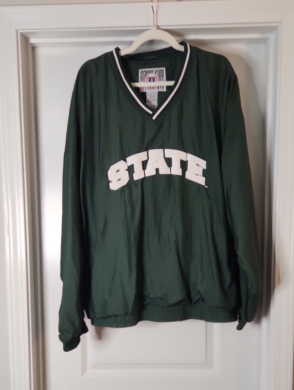 Men's Green 'STATE' Pullover Bomber Jacket - XXL